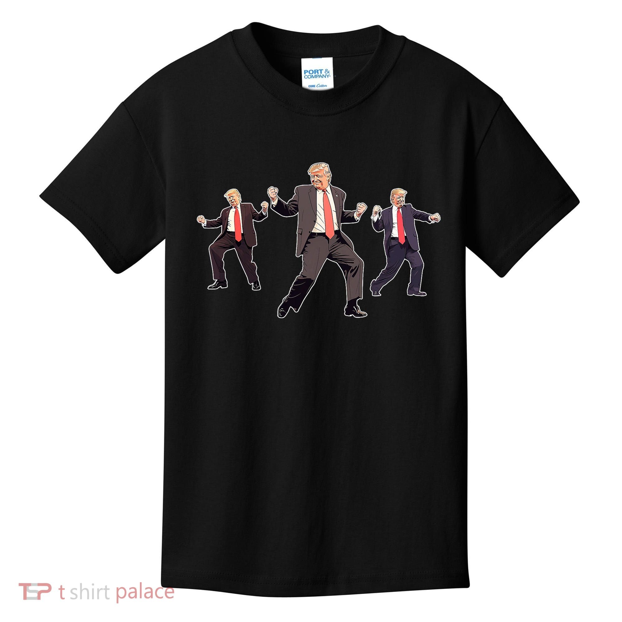 Funny Trump Dancing Dance Moves Rally Maga Kids T-Shirt