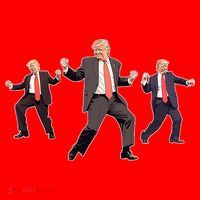 Funny Trump Dancing Dance Moves Rally Maga Santa Hat thumb 1