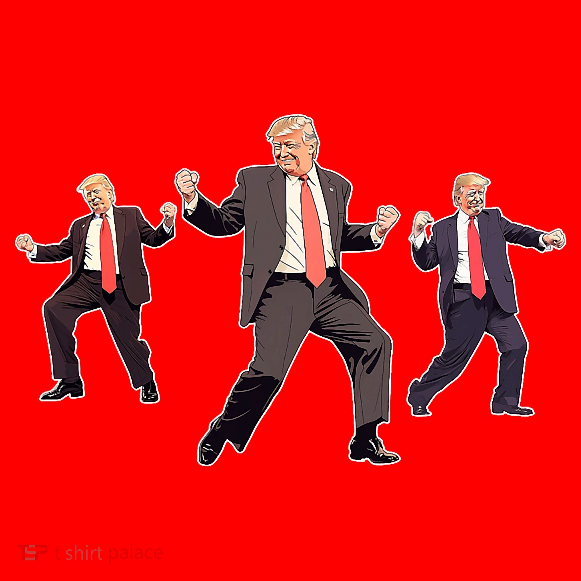 Funny Trump Dancing Dance Moves Rally Maga Santa Hat