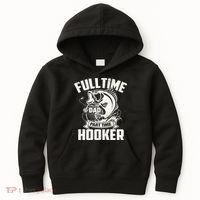 Full Time Dad Part Time Hooker Funny Father's Day Fishing Kids Hoodie thumb 0