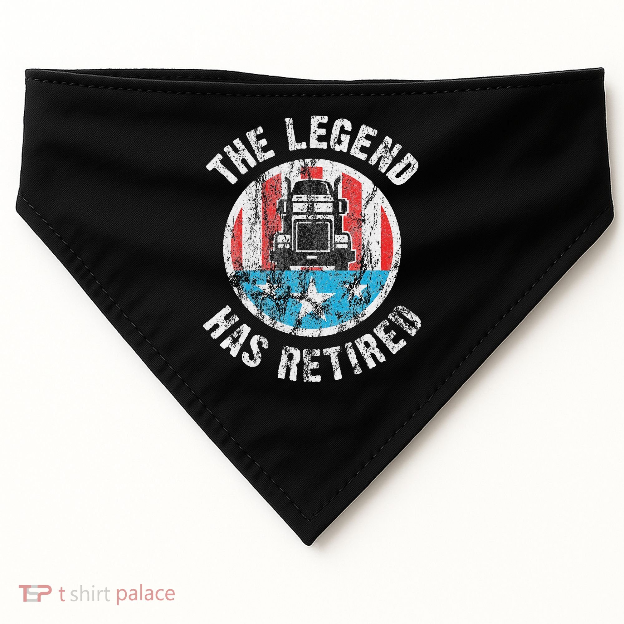 Funny Truck Driver Retirement  USA-Made Doggie Bandana