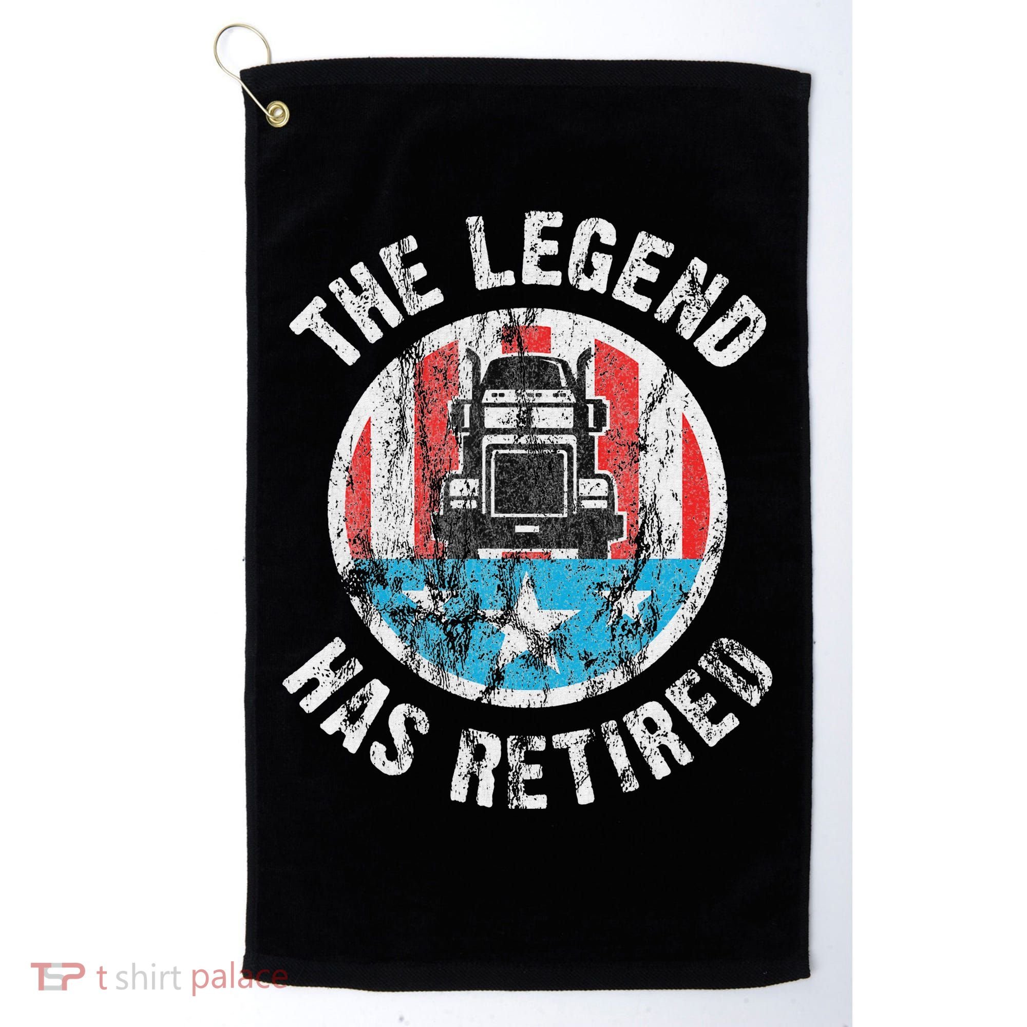 Funny Truck Driver Retirement  Golf Towel