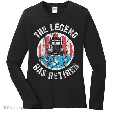 Funny Truck Driver Retirement  Women's Long Sleeve Shirt
