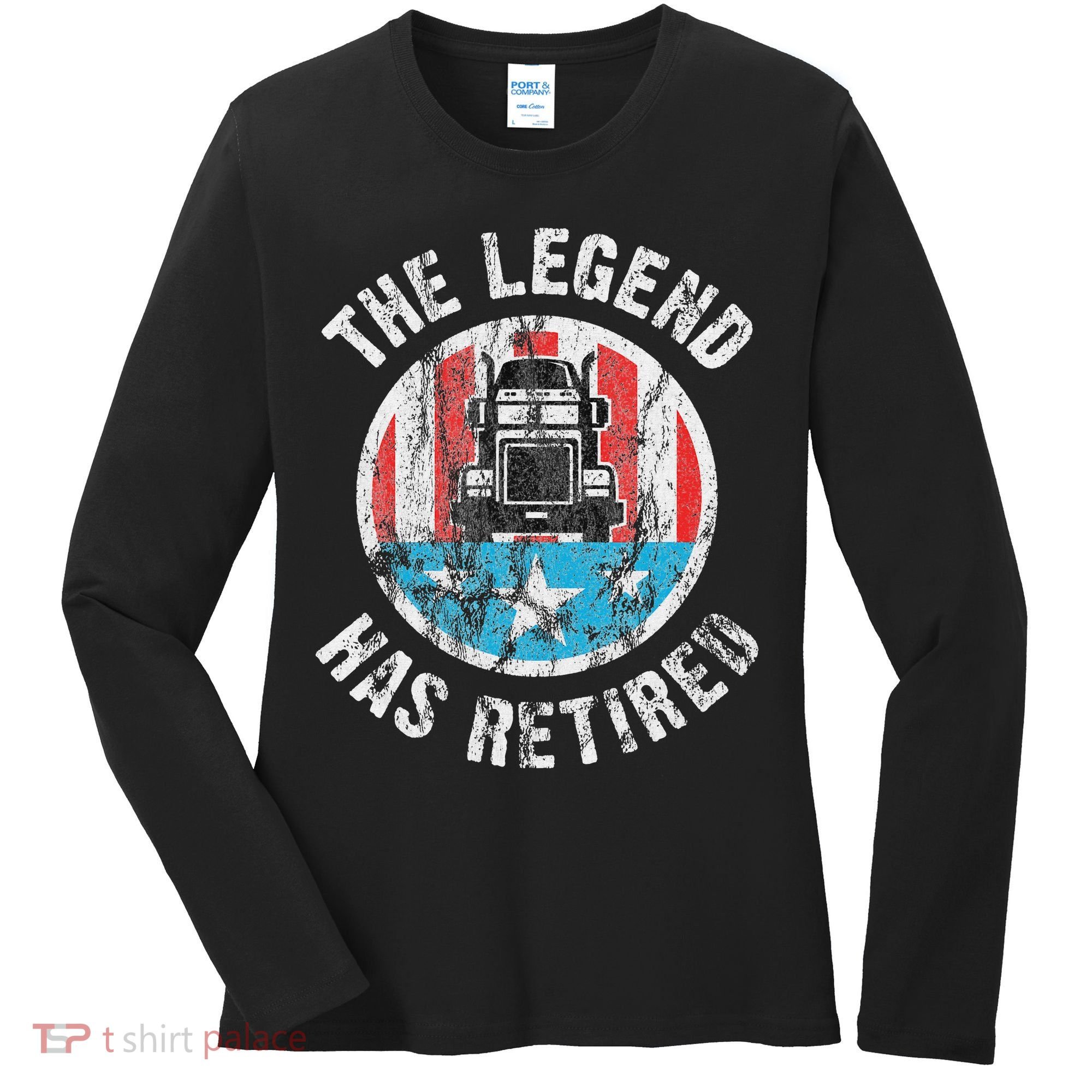 Funny Truck Driver Retirement  Women's Long Sleeve Shirt