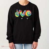 Funny Tie Dye Golf Lovers Peace Love Golf Gift Women's Sweatshirt thumb 0