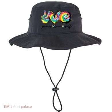 Funny Tie Dye Golf Lovers Peace Love Golf Gift Bucket Hat