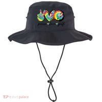 Funny Tie Dye Golf Lovers Peace Love Golf Gift Bucket Hat thumb 0
