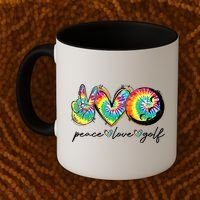Funny Tie Dye Golf Lovers Peace Love Golf Gift Coffee Mug thumb 2