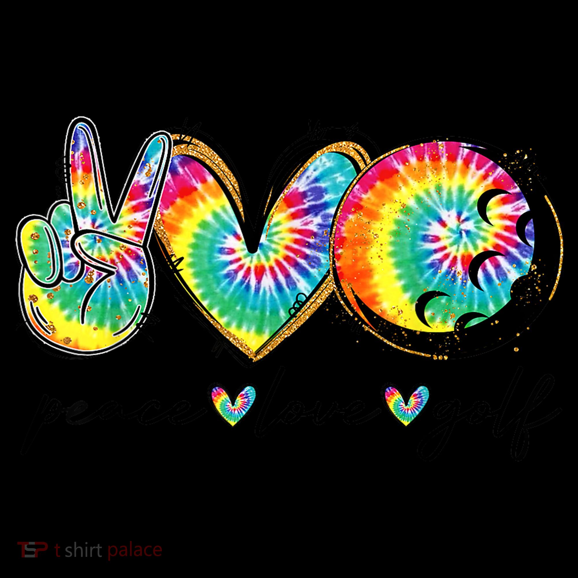 Funny Tie Dye Golf Lovers Peace Love Golf Gift Coffee Mug