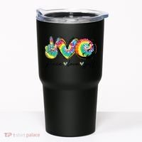 Funny Tie Dye Golf Lovers Peace Love Golf Gift Tumbler thumb 0