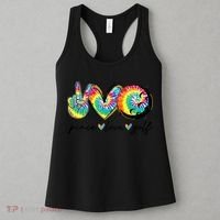 Funny Tie Dye Golf Lovers Peace Love Golf Gift Women's Tank Top thumb 3