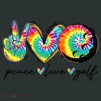Funny Tie Dye Golf Lovers Peace Love Golf Gift Sweatshirt thumb 2