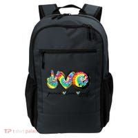 Funny Tie Dye Golf Lovers Peace Love Golf Gift Backpack thumb 0
