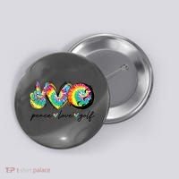 Funny Tie Dye Golf Lovers Peace Love Golf Gift Button thumb 0