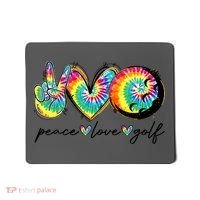 Funny Tie Dye Golf Lovers Peace Love Golf Gift Mousepad thumb 0