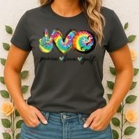 Funny Tie Dye Golf Lovers Peace Love Golf Gift Women's T-Shirt thumb 2