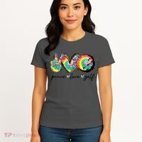 Funny Tie Dye Golf Lovers Peace Love Golf Gift Women's T-Shirt thumb 4