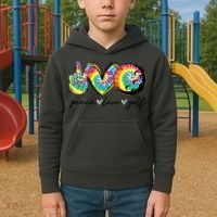 Funny Tie Dye Golf Lovers Peace Love Golf Gift Kids Hoodie thumb 2