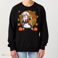 Funny Thanksgiving Dabbing Unicorn Pilgrim Women's Sweatshirt thumb 0