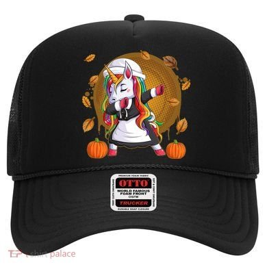 Funny Thanksgiving Dabbing Unicorn Pilgrim Hat