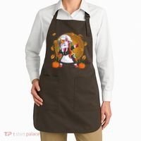 Funny Thanksgiving Dabbing Unicorn Pilgrim Apron thumb 2