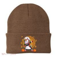 Funny Thanksgiving Dabbing Unicorn Pilgrim Beanie thumb 0