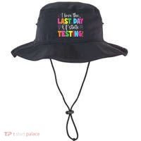 Funny Test Day Teachers I Love The Last Day Of State Testing Bucket Hat thumb 0