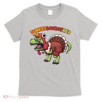 Funny Turkeysaurusrex Dinosaur In Turkey Costume T-Shirt thumb 0