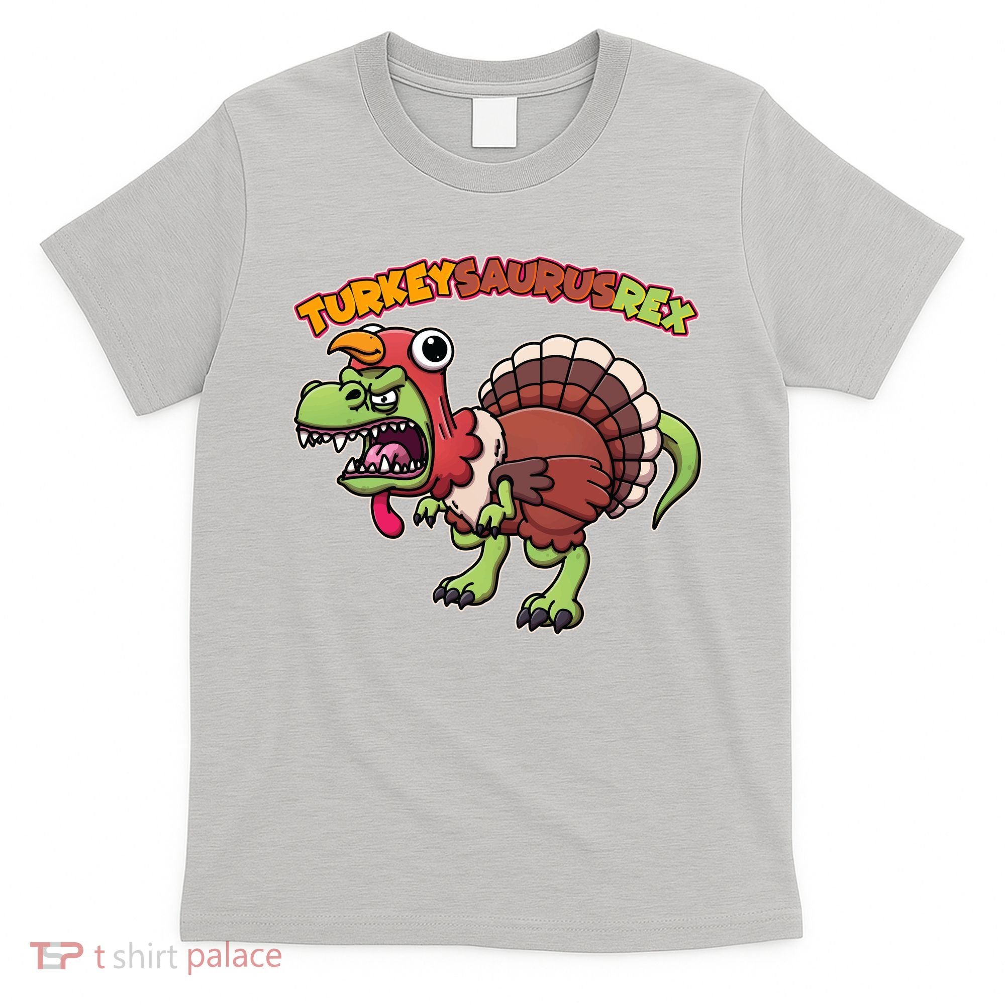 Funny Turkeysaurusrex Dinosaur In Turkey Costume T-Shirt