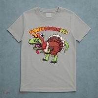 Funny Turkeysaurusrex Dinosaur In Turkey Costume T-Shirt thumb 5