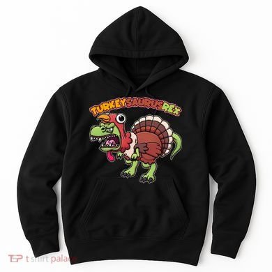 Funny Turkeysaurusrex Dinosaur In Turkey Costume Hoodie