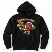 Funny Turkeysaurusrex Dinosaur In Turkey Costume Hoodie thumb 0