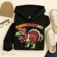 Funny Turkeysaurusrex Dinosaur In Turkey Costume Hoodie thumb 4