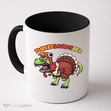 Funny Turkeysaurusrex Dinosaur In Turkey Costume Coffee Mug