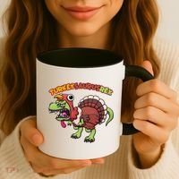Funny Turkeysaurusrex Dinosaur In Turkey Costume Coffee Mug thumb 3