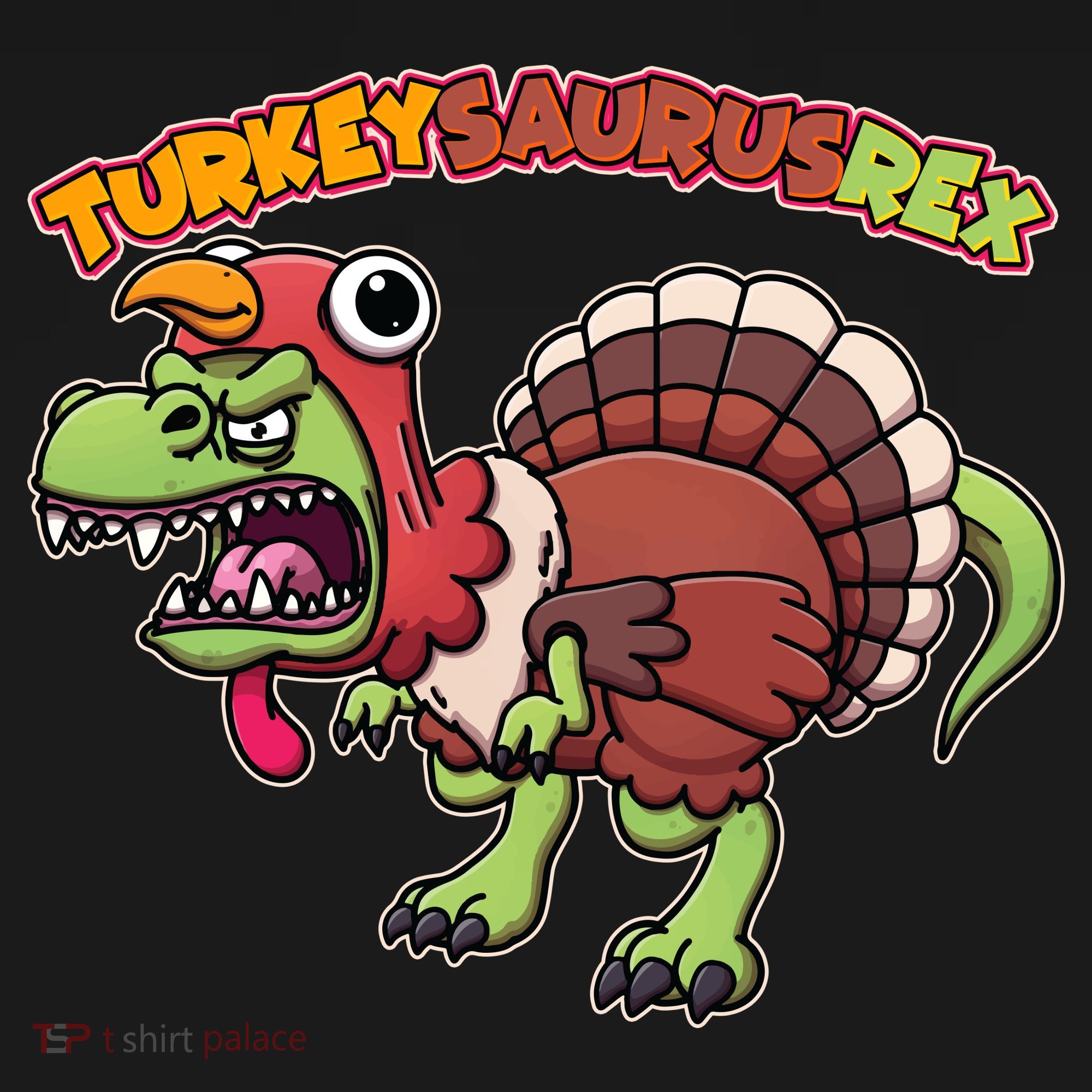 Funny Turkeysaurusrex Dinosaur In Turkey Costume Polo