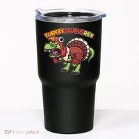 Funny Turkeysaurusrex Dinosaur In Turkey Costume Tumbler thumb 0