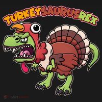 Funny Turkeysaurusrex Dinosaur In Turkey Costume Women's Tank Top thumb 5