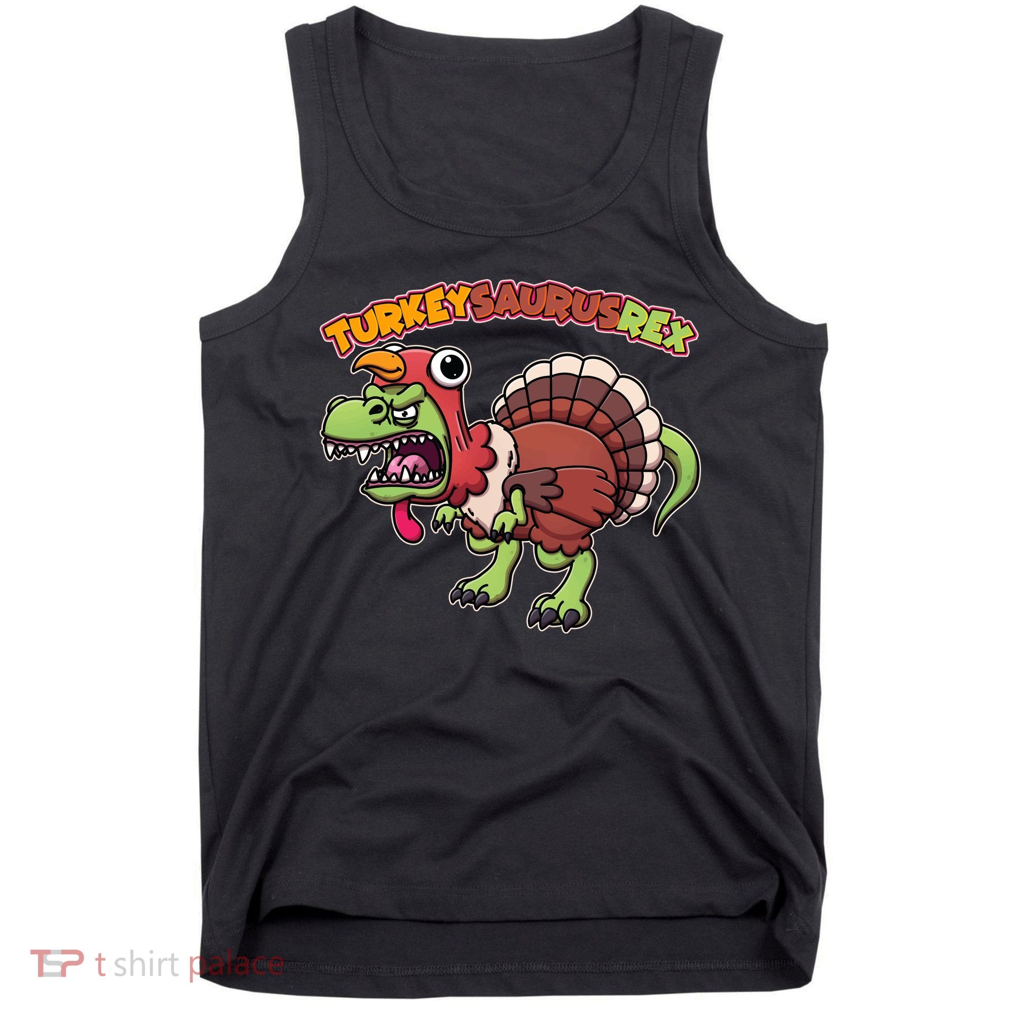 Funny Turkeysaurusrex Dinosaur In Turkey Costume Tank Top