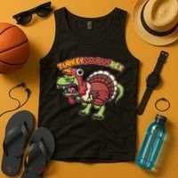 Funny Turkeysaurusrex Dinosaur In Turkey Costume Tank Top thumb 4