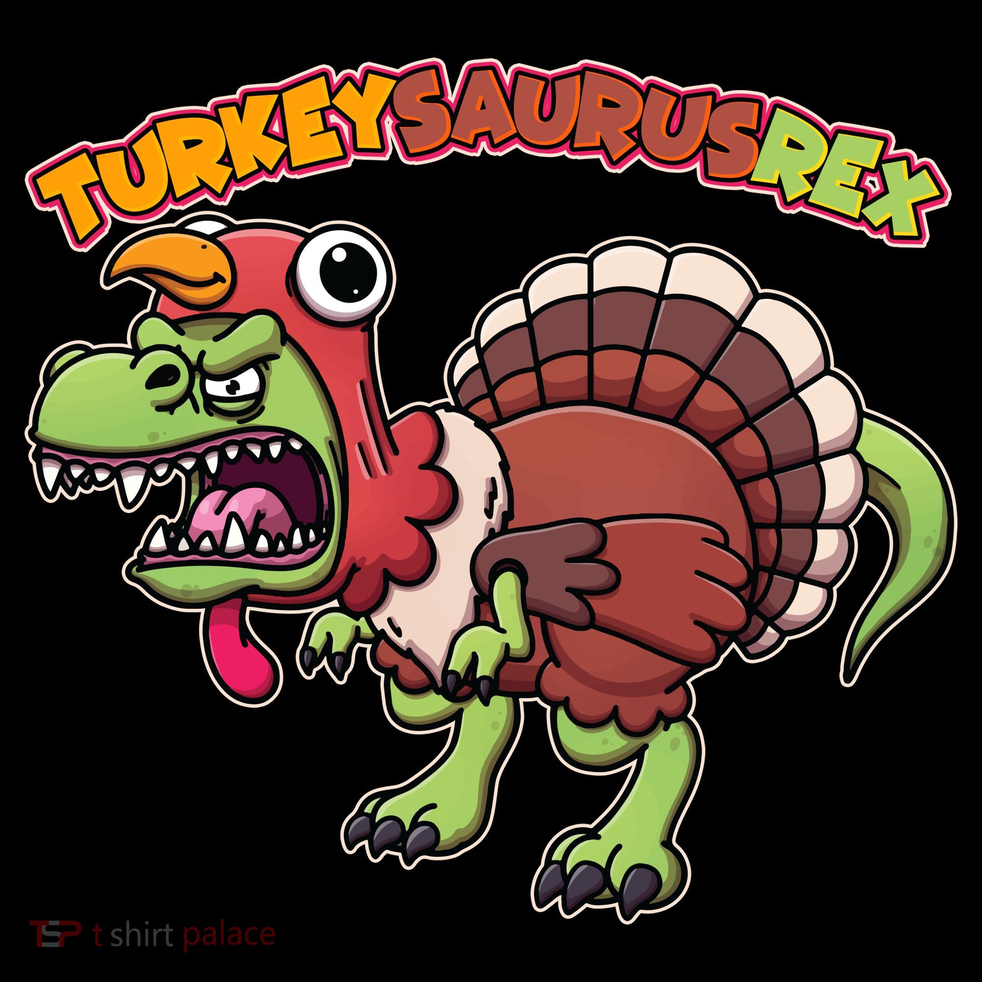 Funny Turkeysaurusrex Dinosaur In Turkey Costume Women's Long Sleeve Shirt