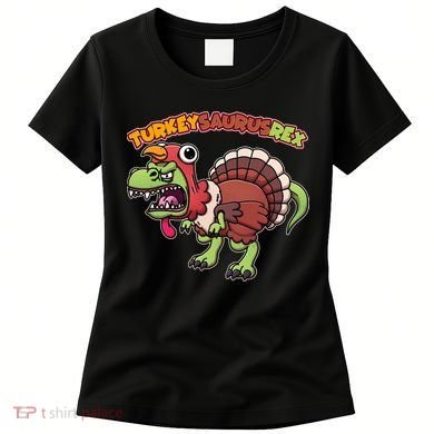 Funny Turkeysaurusrex Dinosaur In Turkey Costume Women's T-Shirt