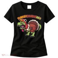 Funny Turkeysaurusrex Dinosaur In Turkey Costume Women's T-Shirt thumb 0