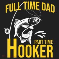 Full Time Dad Part Time Hooker Funny Fishing Gift Beanie thumb 2