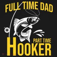Full Time Dad Part Time Hooker Funny Fishing Gift Ornament thumb 1