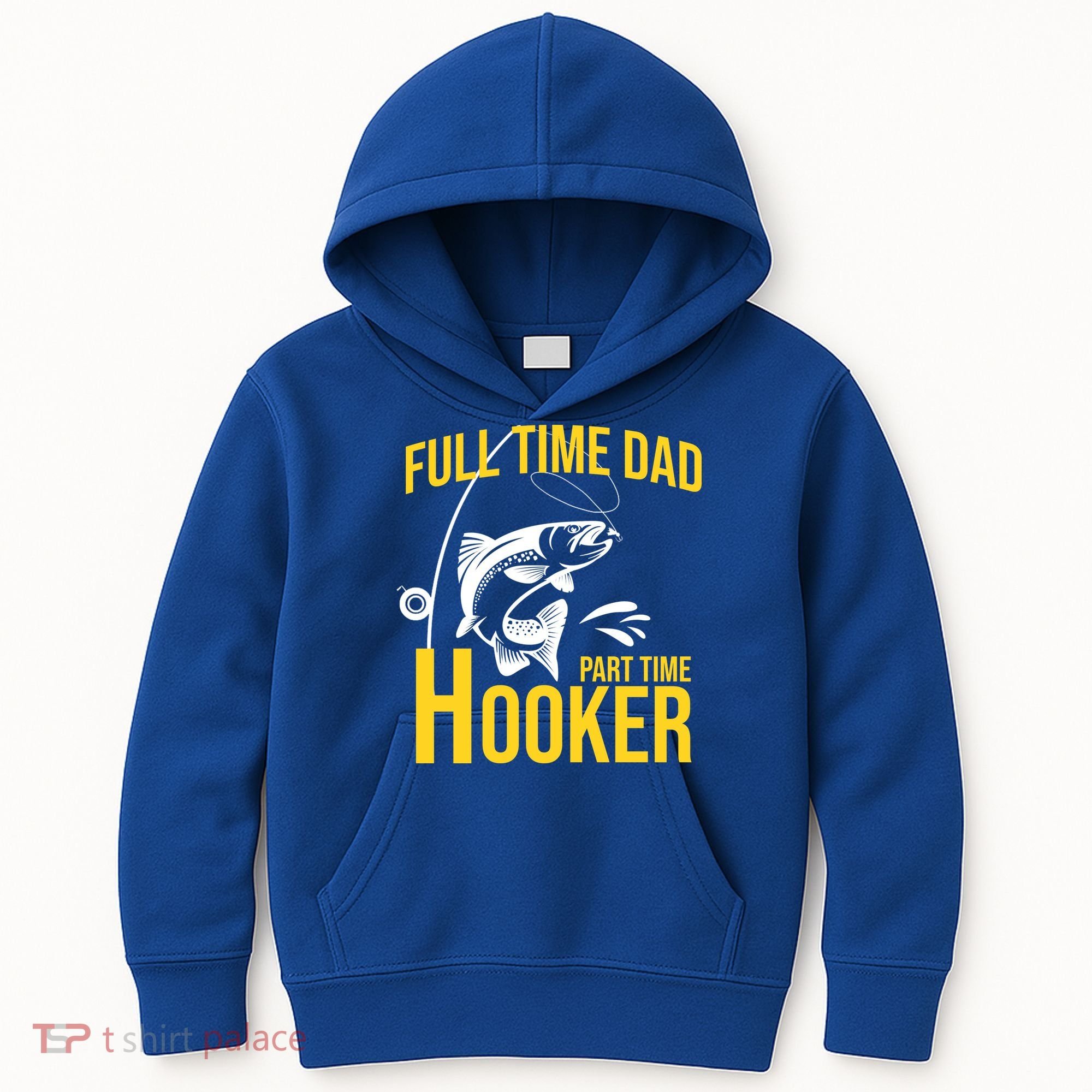 Full Time Dad Part Time Hooker Funny Fishing Gift Kids Hoodie