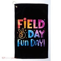 Funny Tie Dye Field Day Fun Day For Teacher Field Day Meaningful Gift Golf Towel thumb 0