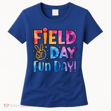 Funny Tie Dye Field Day Fun Day For Teacher Field Day Meaningful Gift Women's T-Shirt