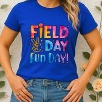 Funny Tie Dye Field Day Fun Day For Teacher Field Day Meaningful Gift Women's T-Shirt thumb 2
