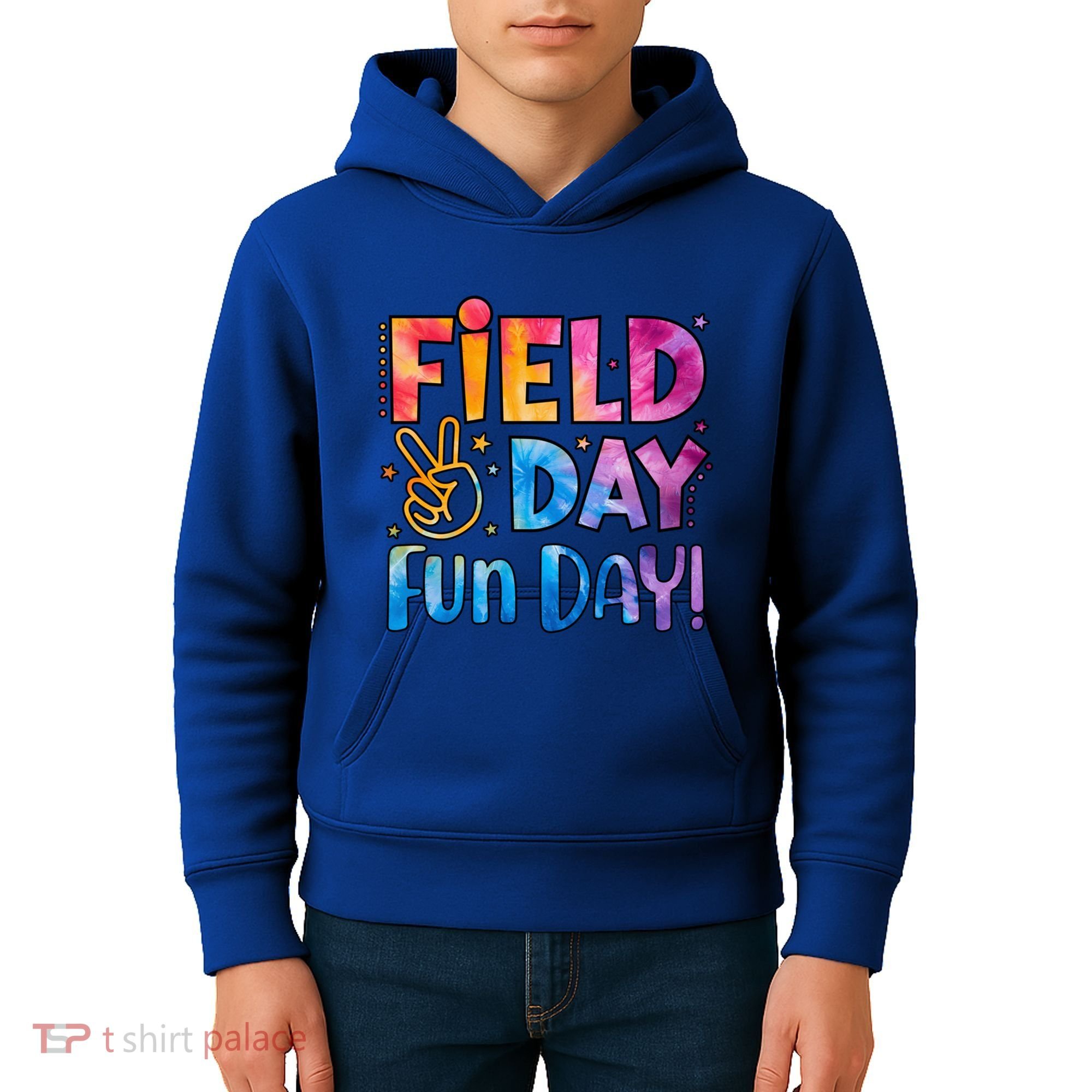 Funny Tie Dye Field Day Fun Day For Teacher Field Day Meaningful Gift Kids Hoodie